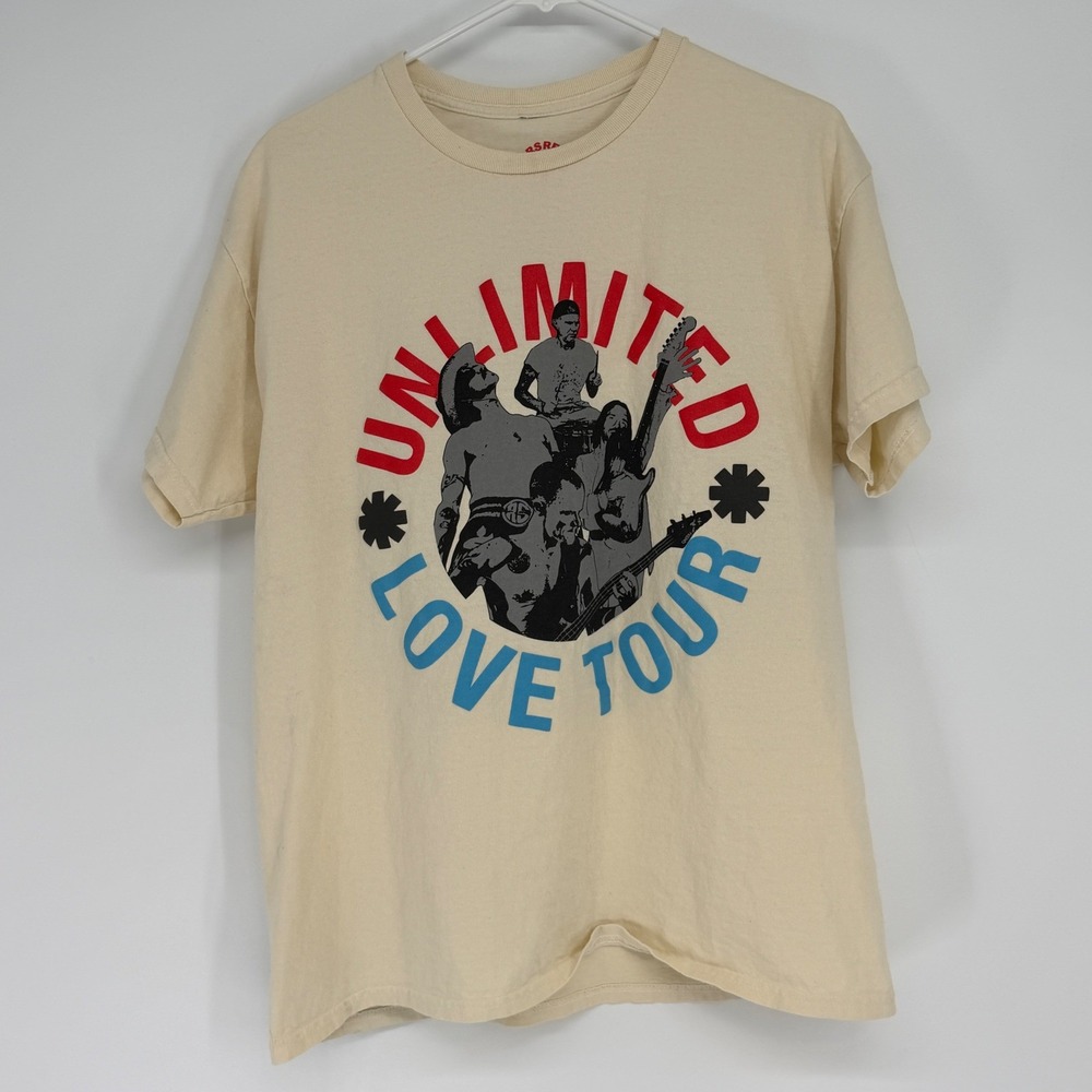 Red Hot Chili Peppers Unlimited‎ Love Tour 2022 Band T-Shirt Cream Mens Medium